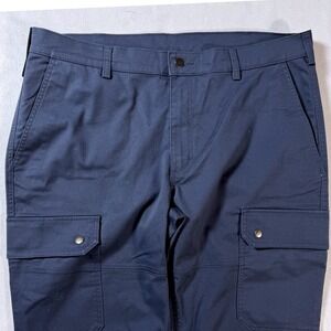 40‎ Grit By Duluth Trading Men's 40x32 Slim Fit Flex Twill Cargo Pants Navy Blue